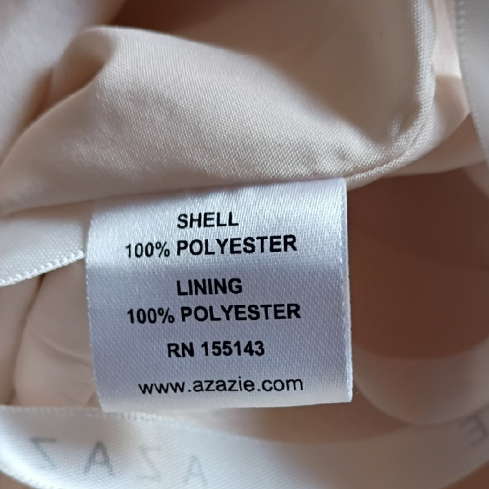 Azazie Lianne Cream Alabaster Bridesmaid Maxi Dress Size 8 - Picture 16 of 16